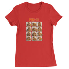 Punch Play Hard Love Harder Womens T-shirt Red