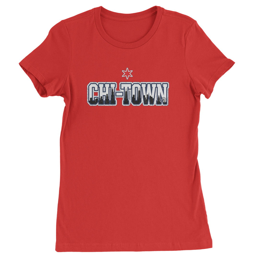 Chicago Chi-Town City Pride Womens T-shirt Red