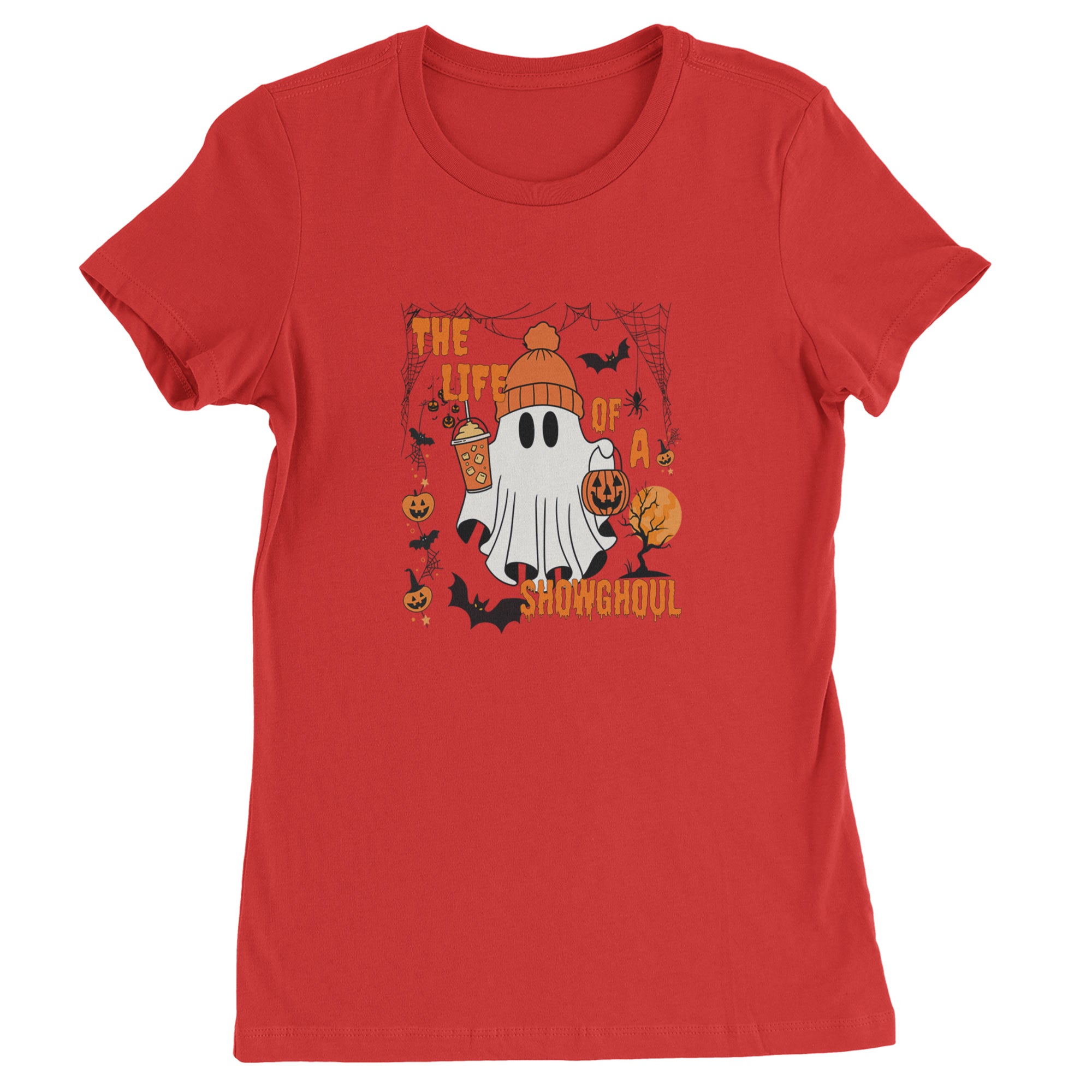 Life of a Showghoul Halloween Showgirl Vibes Womens T-shirt Red