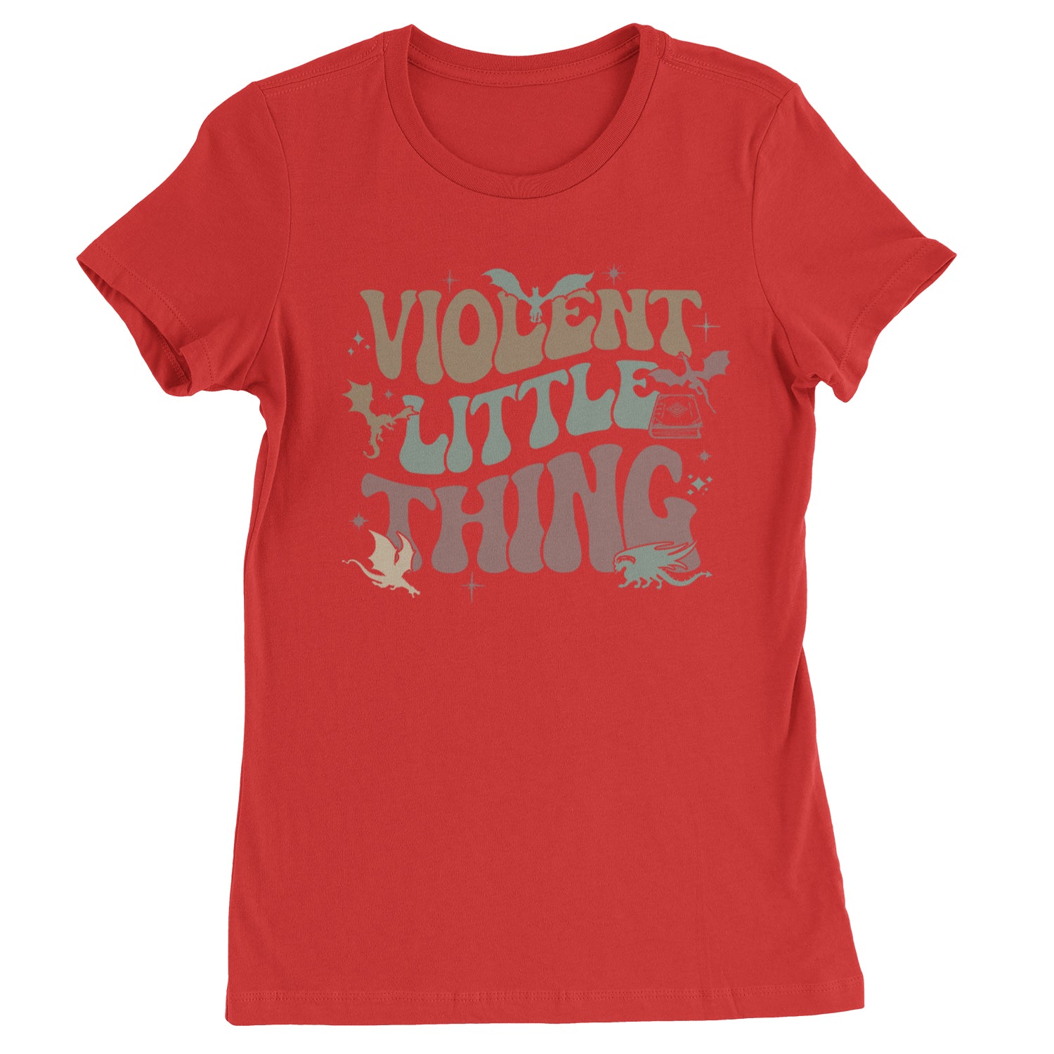 Violent Little Thing Dragon  Womens T-shirt Red