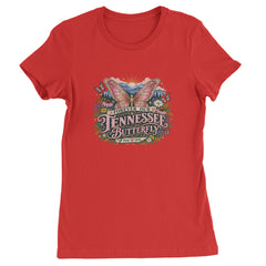 Forever Our Tennessee Butterfly Dolly Womens T-shirt Red