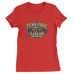 Tennessee Legend Country Music Dolly Womens T-shirt Red
