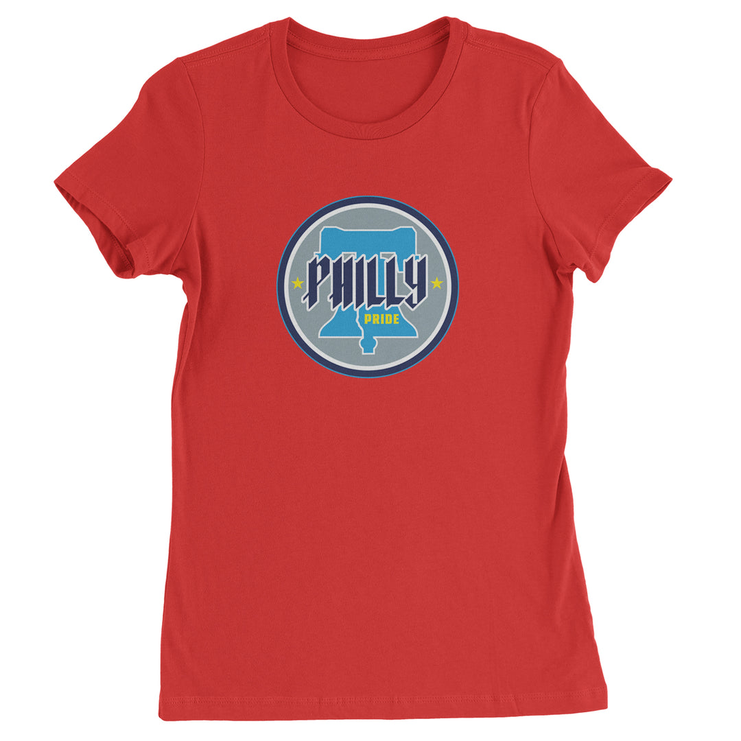 Philly Pride Liberty Bell Womens T-shirt Red
