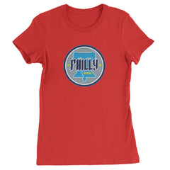 Philly Pride Liberty Bell Womens T-shirt Red