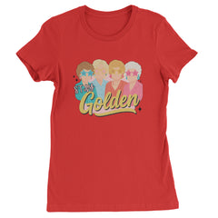 Stay Golden Girls Retro Womens T-shirt Red