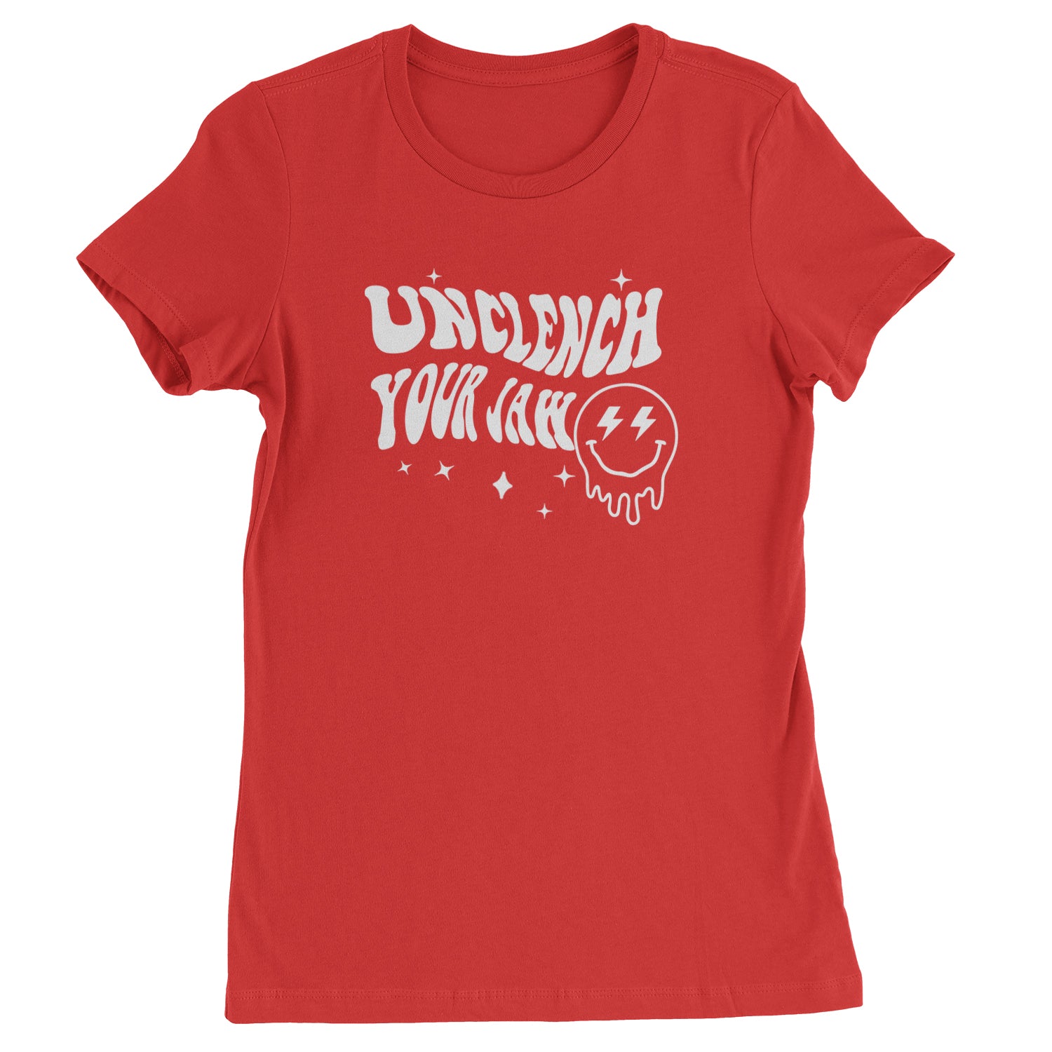 Unclench Your Jaw Festival Rave EDM Womens T-shirt Red