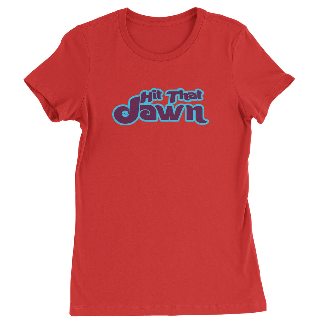 Hit That Jawn Philly Baseball graphic on Women's Heavyweight Cotton T-Shirt in Red