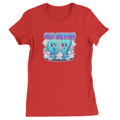 67 Six Seven Meme Kawaii Cloud Womens T-shirt Red