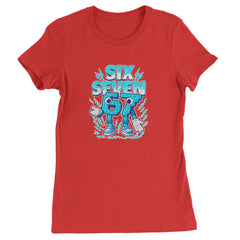 67 Brainrot Meme Slang Womens T-shirt Red