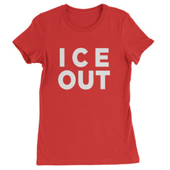 Ice Out Protest Womens T-shirt Red