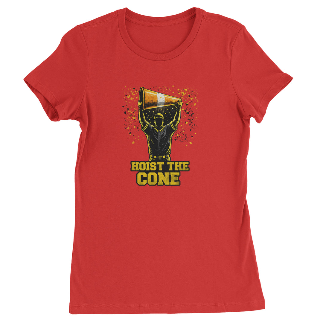Hoist The Cone Pittsburgh Pride Womens T-shirt Red
