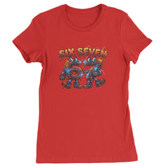 67 Lava Lightning Six Seven Meme Womens T-shirt Red