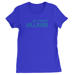 Detroit Villains Grit Football Womens T-shirt Royal Blue