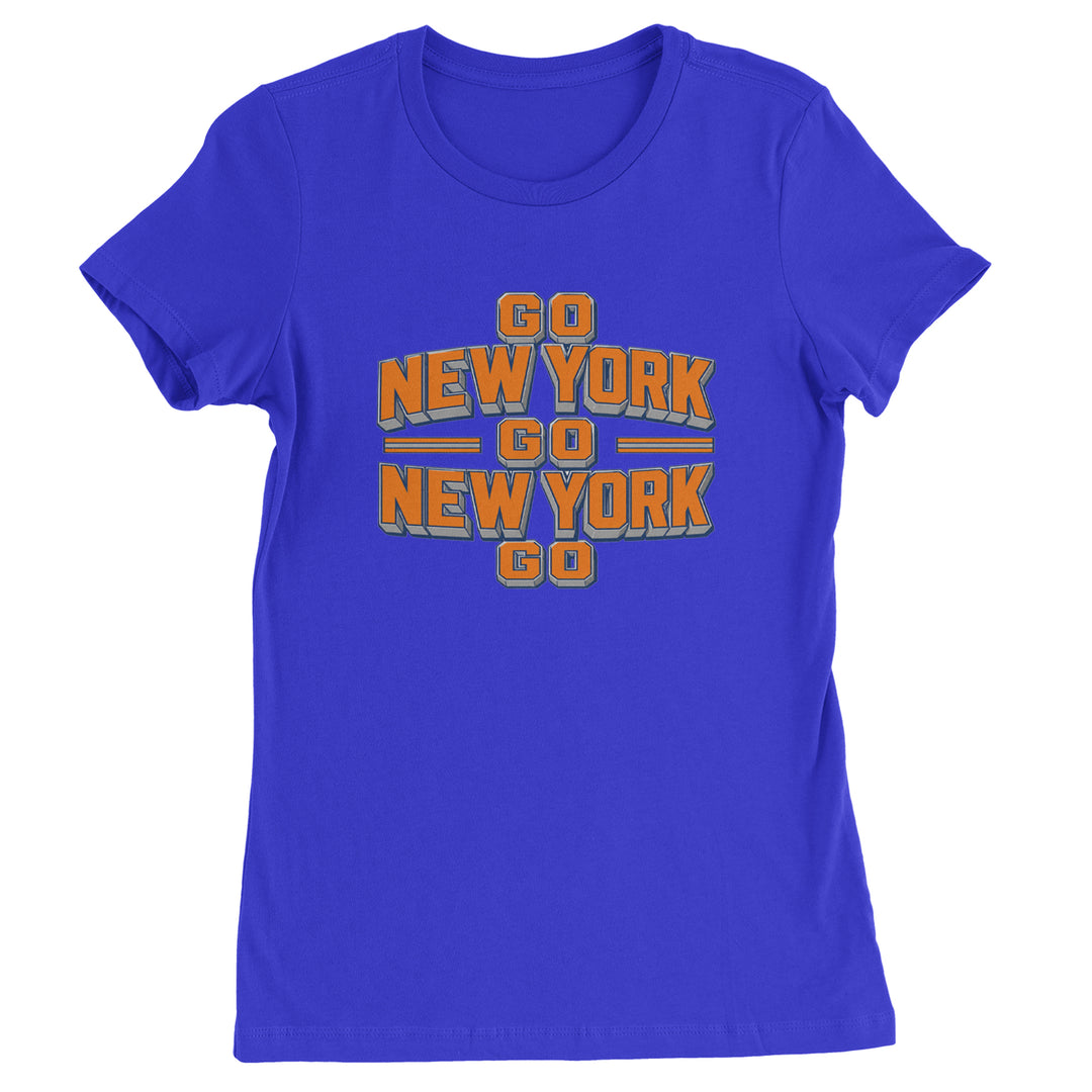 Go New York Go Basketball Womens T-shirt Royal Blue