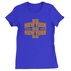 Go New York Go Basketball Womens T-shirt Royal Blue
