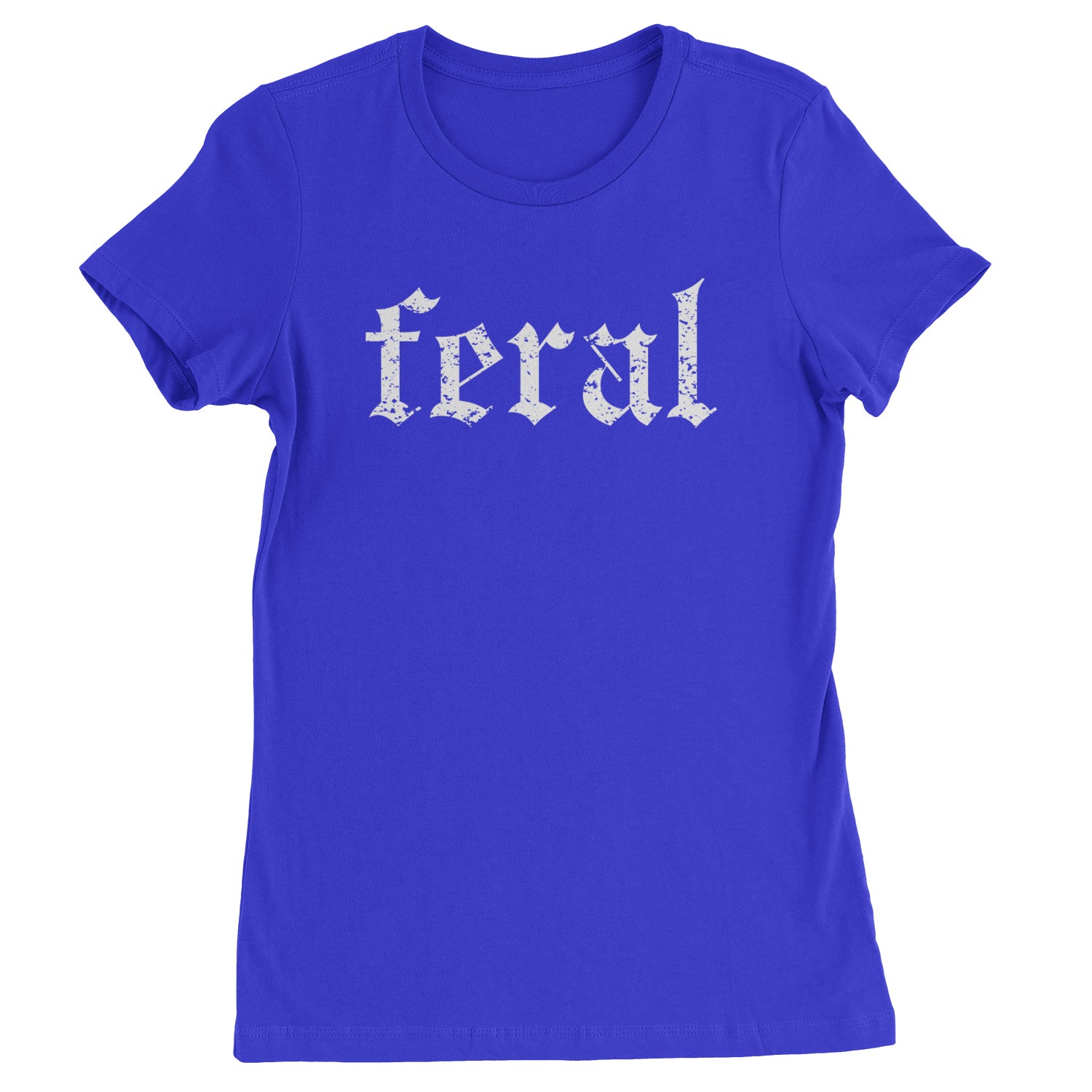 Feral Club Rat Festival Rave EDM Womens T-shirt Royal Blue