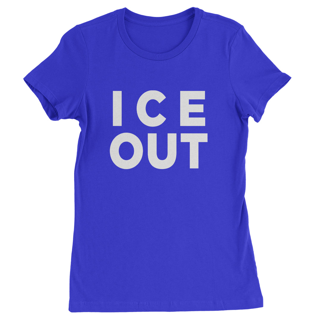 Ice Out Protest Womens T-shirt Royal Blue