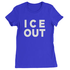 Ice Out Protest Womens T-shirt Royal Blue