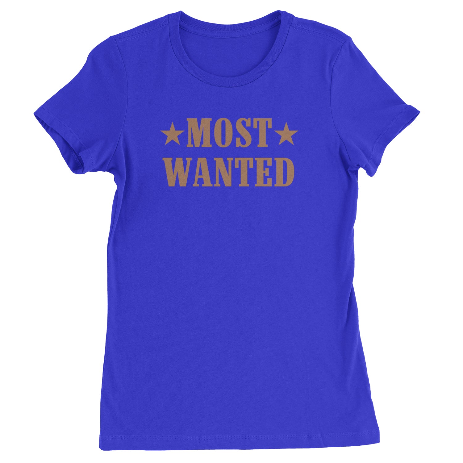 Most Wanted Cowboy  Womens T-shirt Royal Blue