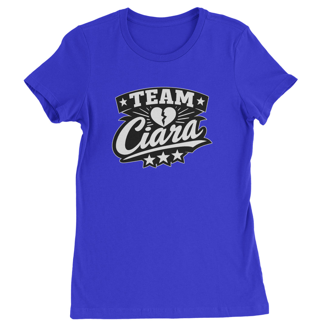 Team Ciara Scamanda Broken Heart Womens T-shirt Royal Blue