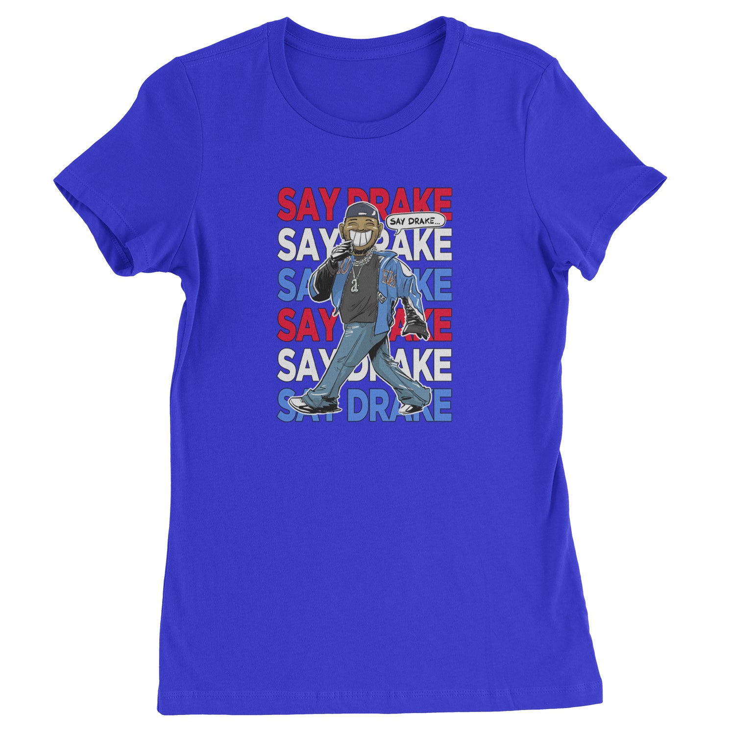 Say Drake Smiling Meme Mustard Womens T-shirt Royal Blue