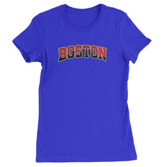 Boston City Pride Skyline Womens T-shirt Royal Blue