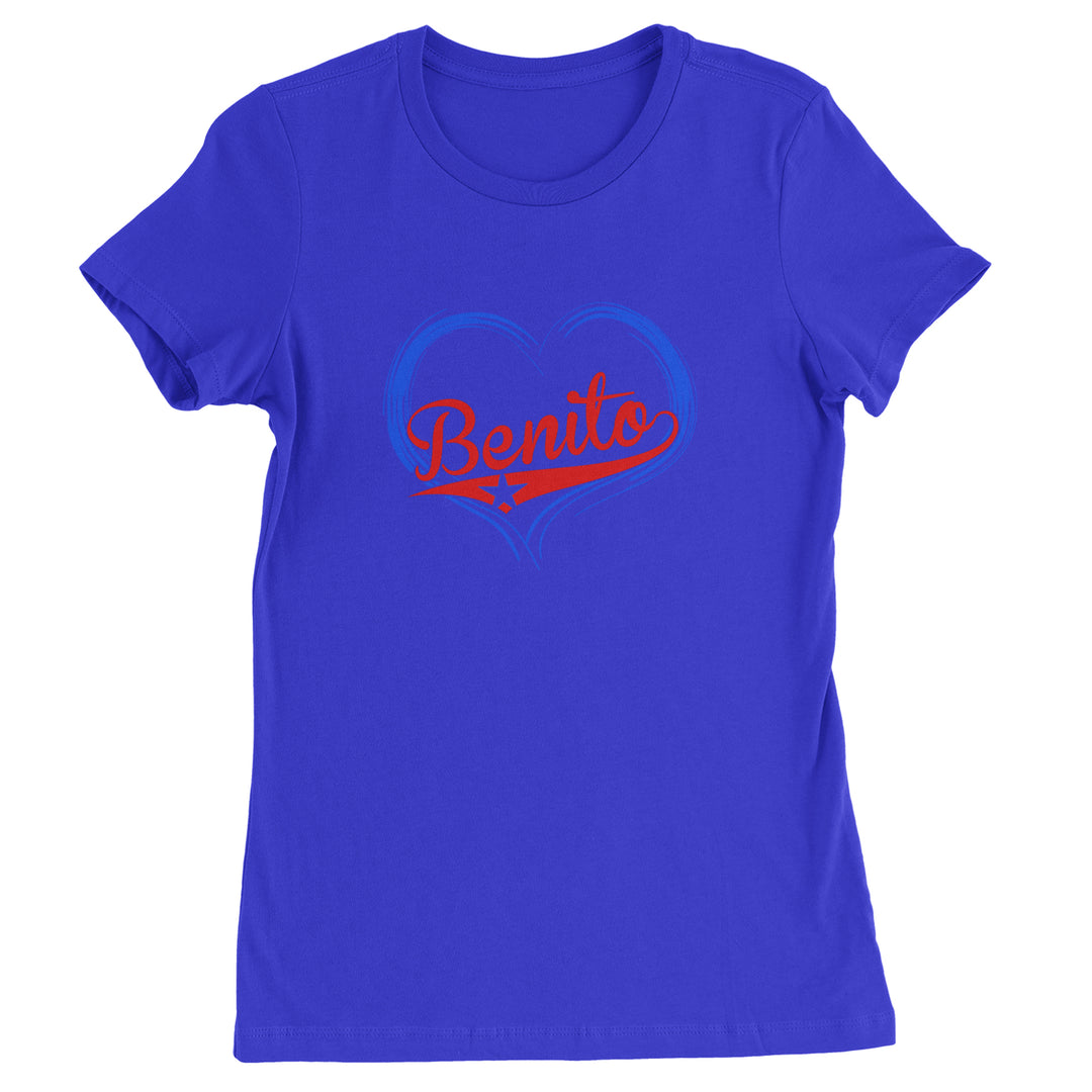 Benito Heart Puerto Rico Womens T-shirt Royal Blue