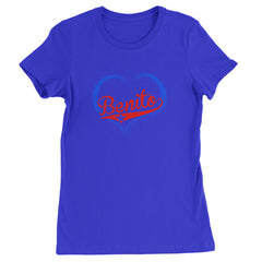 Benito Heart Puerto Rico Womens T-shirt Royal Blue