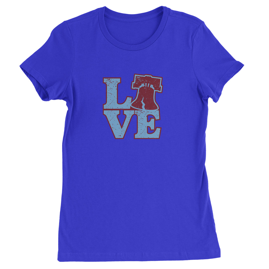 Love Philly Liberty Bell Womens T-shirt Royal Blue