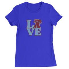 Love Philly Liberty Bell Womens T-shirt Royal Blue