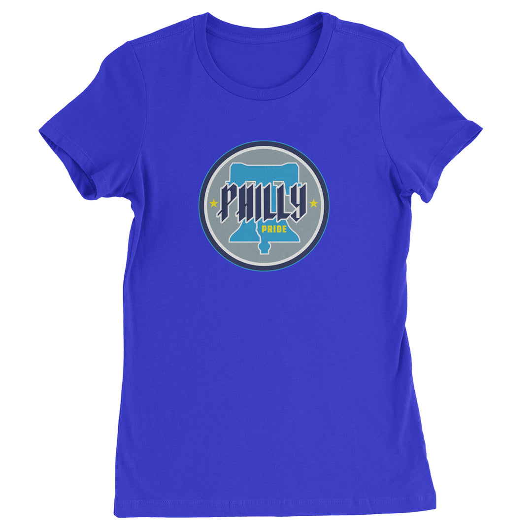Philly Pride Liberty Bell Womens T-shirt Royal Blue