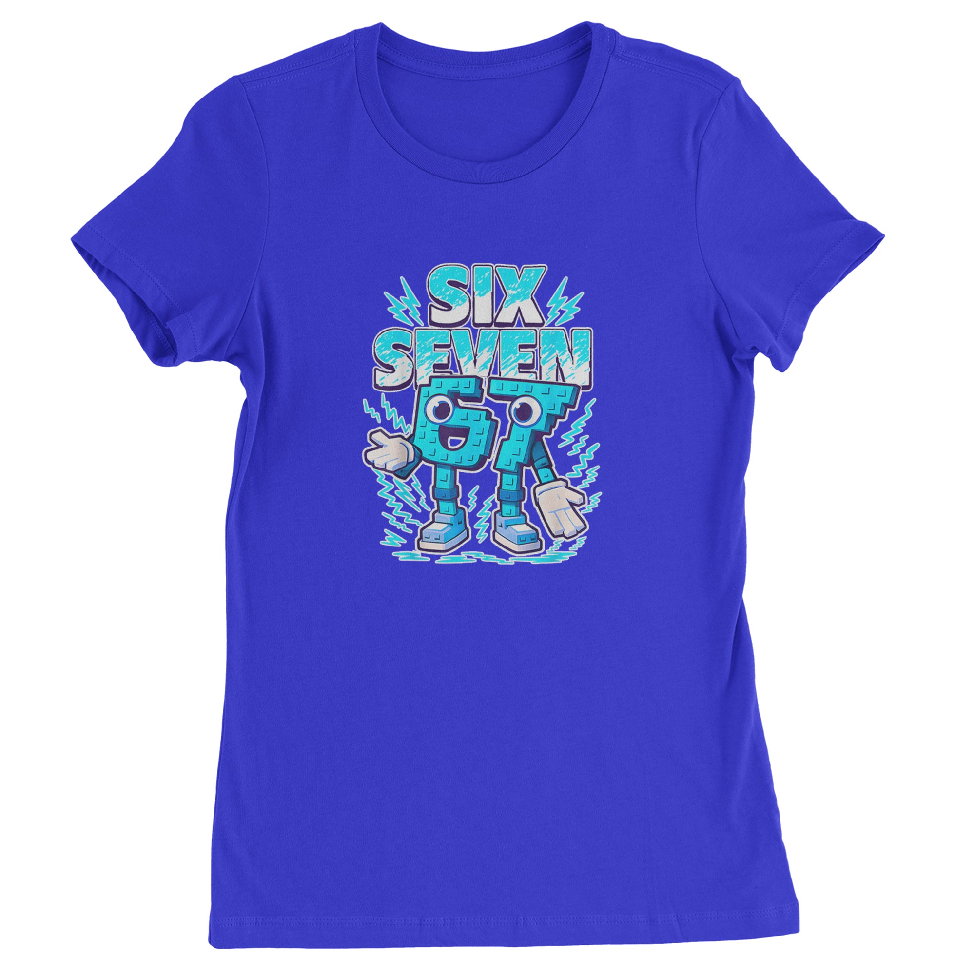 67 Brainrot Meme Slang Womens T-shirt Royal Blue