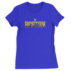 Boston City Pride Irish Womens T-shirt Royal Blue