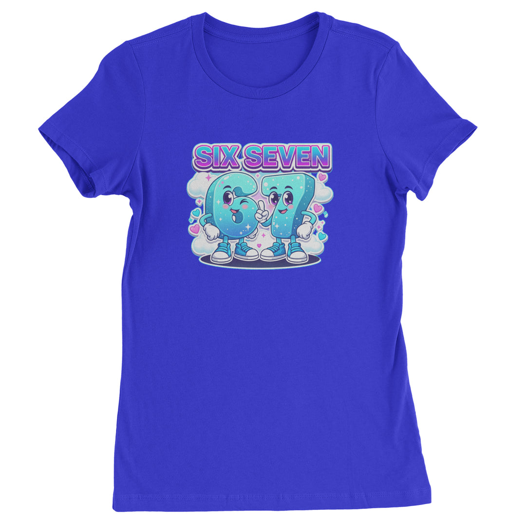 67 Six Seven Meme Kawaii Cloud Womens T-shirt Royal Blue