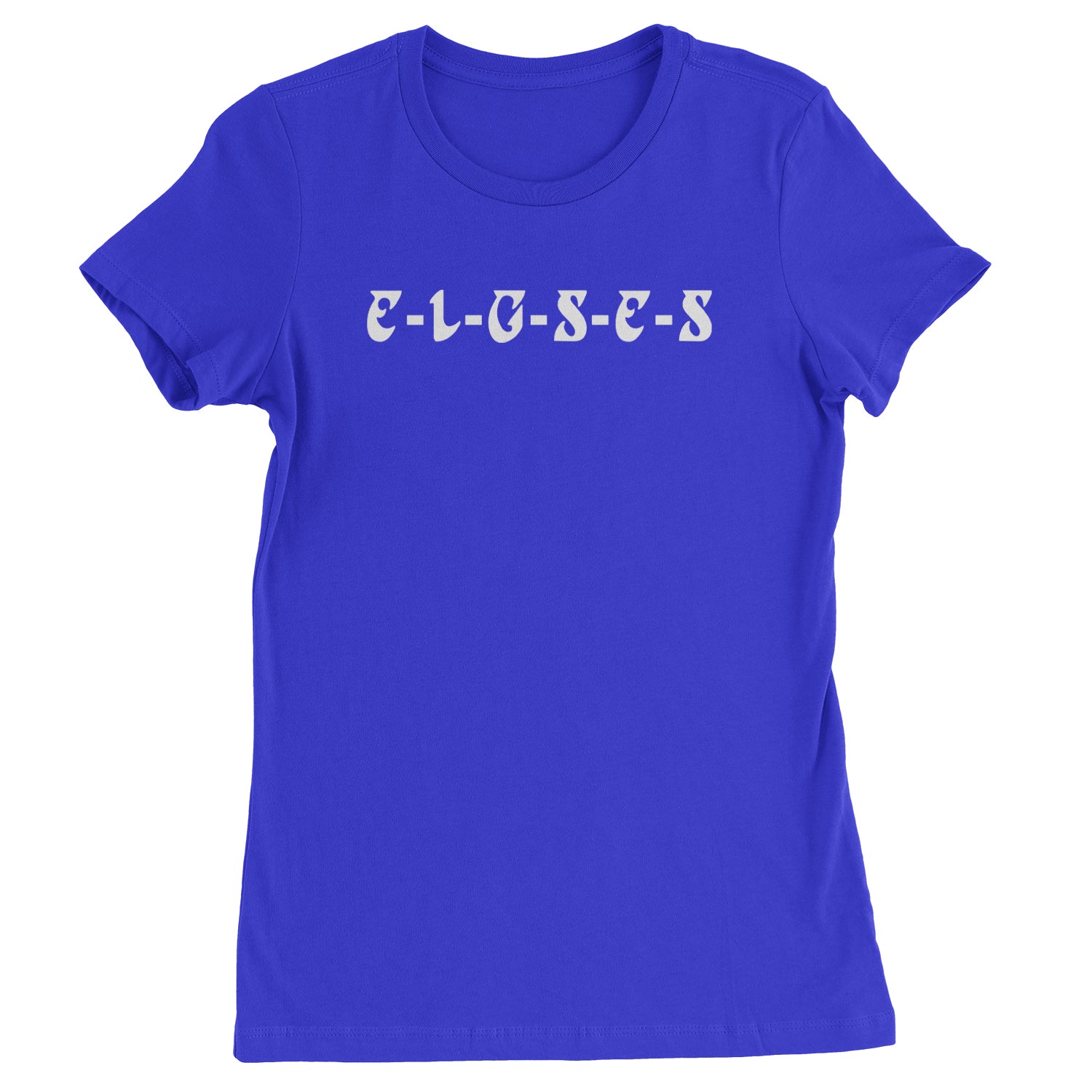 E-L-G-S-E-S Eagles Chant Womens T-shirt Royal Blue