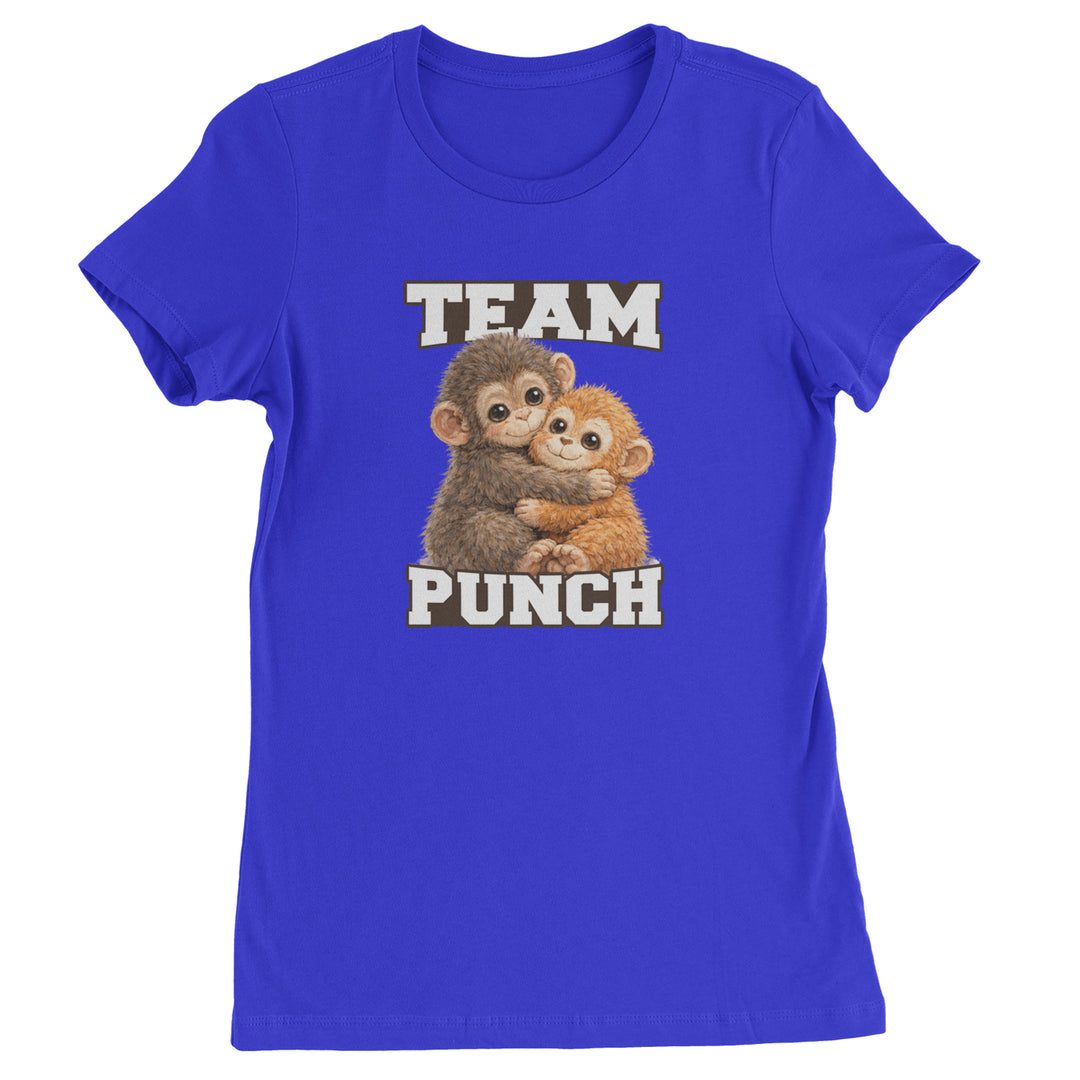 Team Punch Panchi-kun Monkey Womens T-shirt Royal Blue