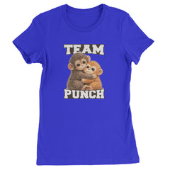 Team Punch Panchi-kun Monkey Womens T-shirt Royal Blue
