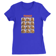 Punch Play Hard Love Harder Womens T-shirt Royal Blue