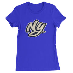NYC New York City Grunge Street Womens T-shirt Royal Blue