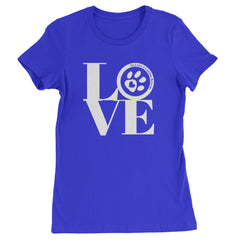 TLC LOVE Dog Rescue Womens T-shirt Royal Blue