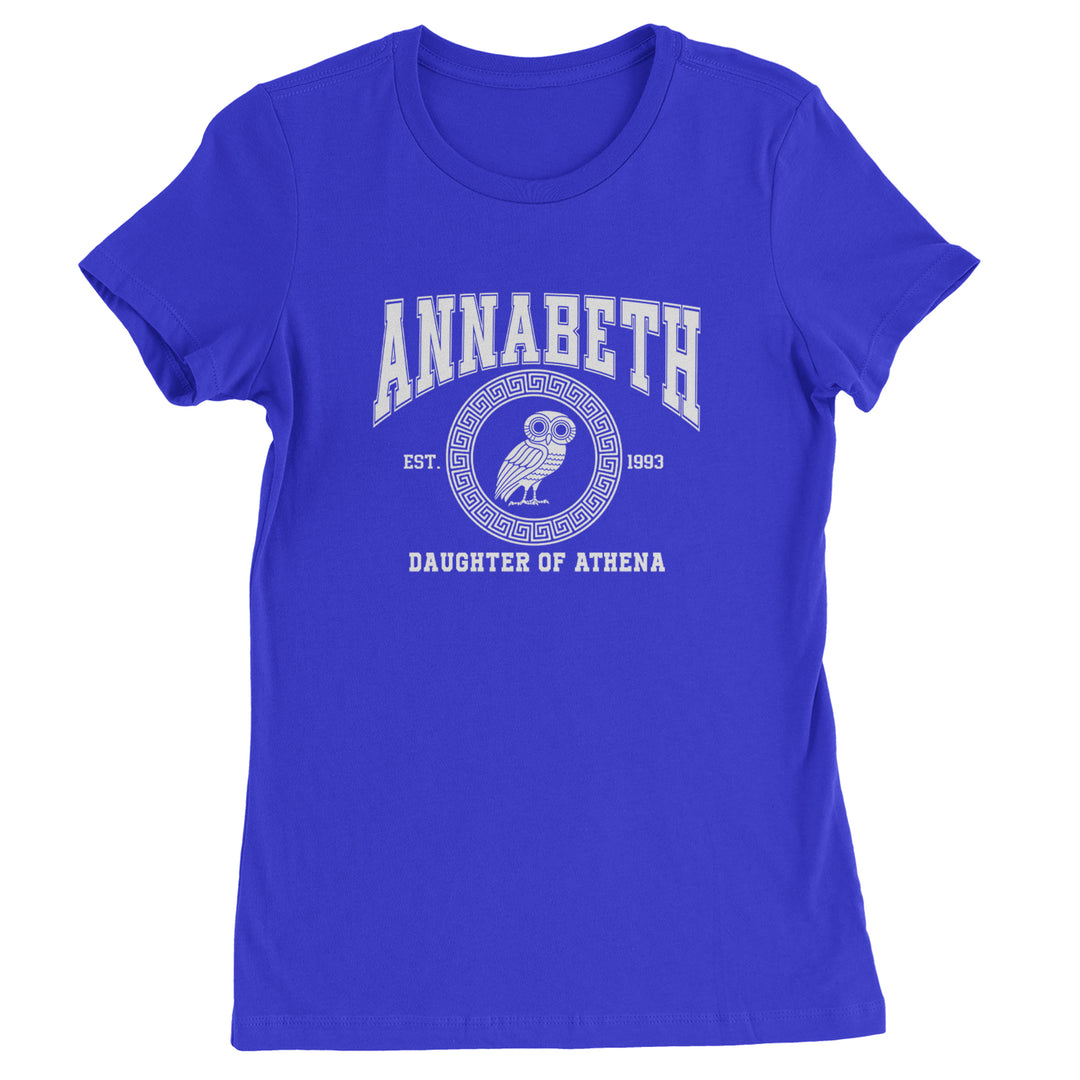 Annabeth Daughter of Athena Owl Wisdom Womens T-shirt Royal Blue