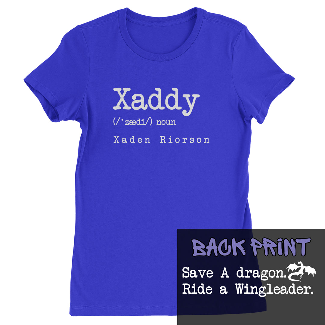 Xaddy Save A Dragon Ride A Wingleader Womens T-shirt Royal Blue