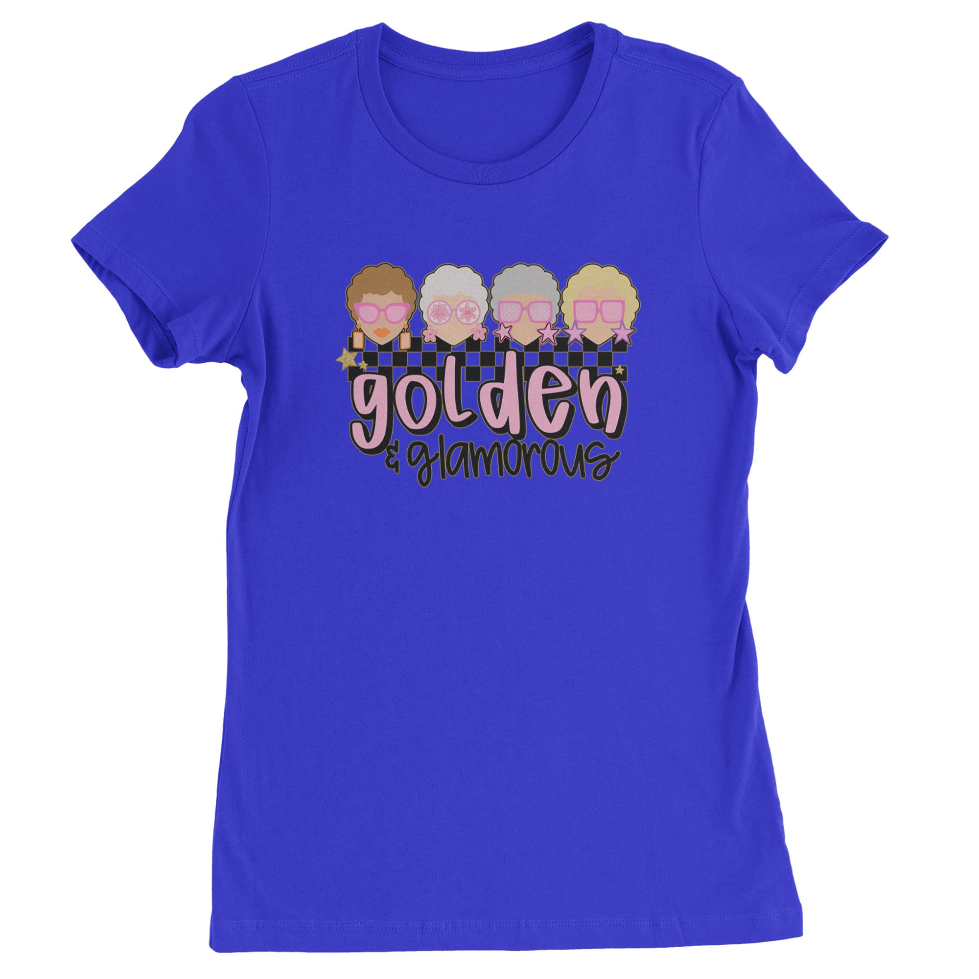 Golden And Glamorous Golden Girls Womens T-shirt Royal Blue