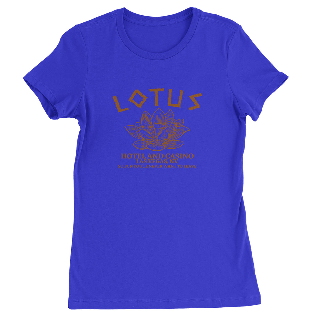 Lotus Hotel and Casino Womens T-shirt Royal Blue