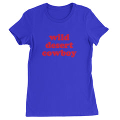 Wild Desert Cowboy Country Womens T-shirt Royal Blue