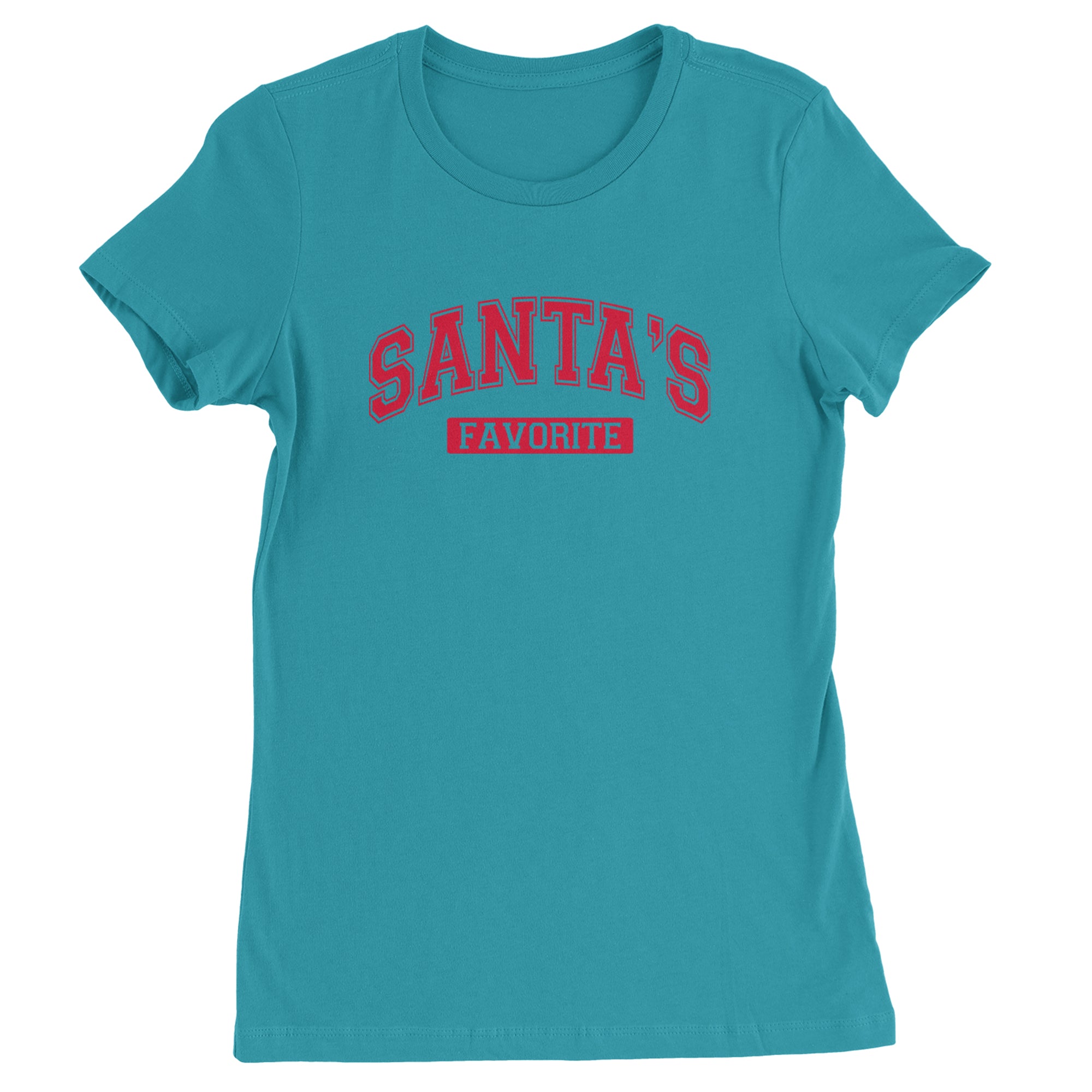 Santa's Favorite Womens T-shirt Surf