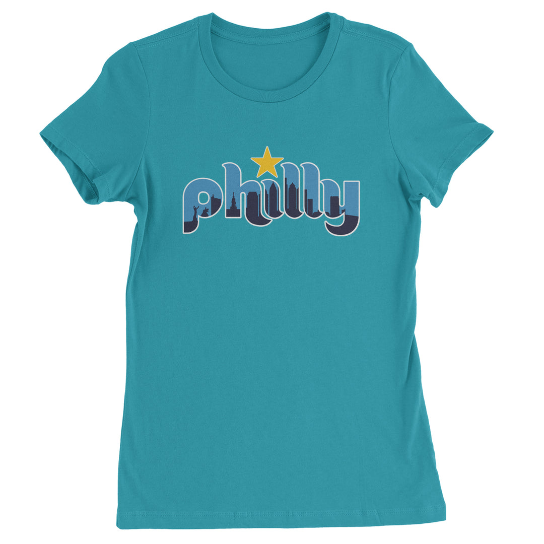 Skyline Philly Philadelphia Womens T-shirt Surf