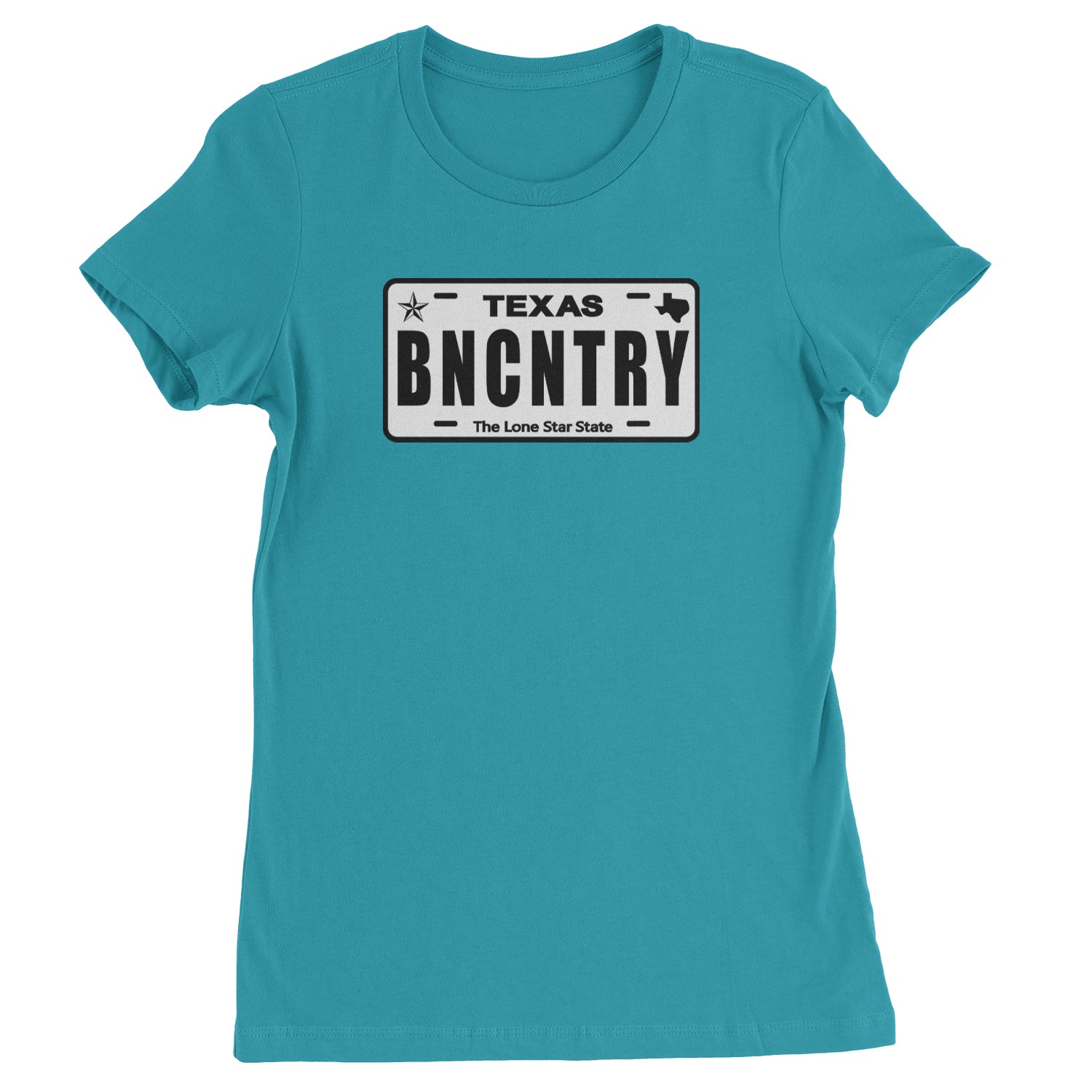 Texas License Plate BNCNTRY  Womens T-shirt Surf