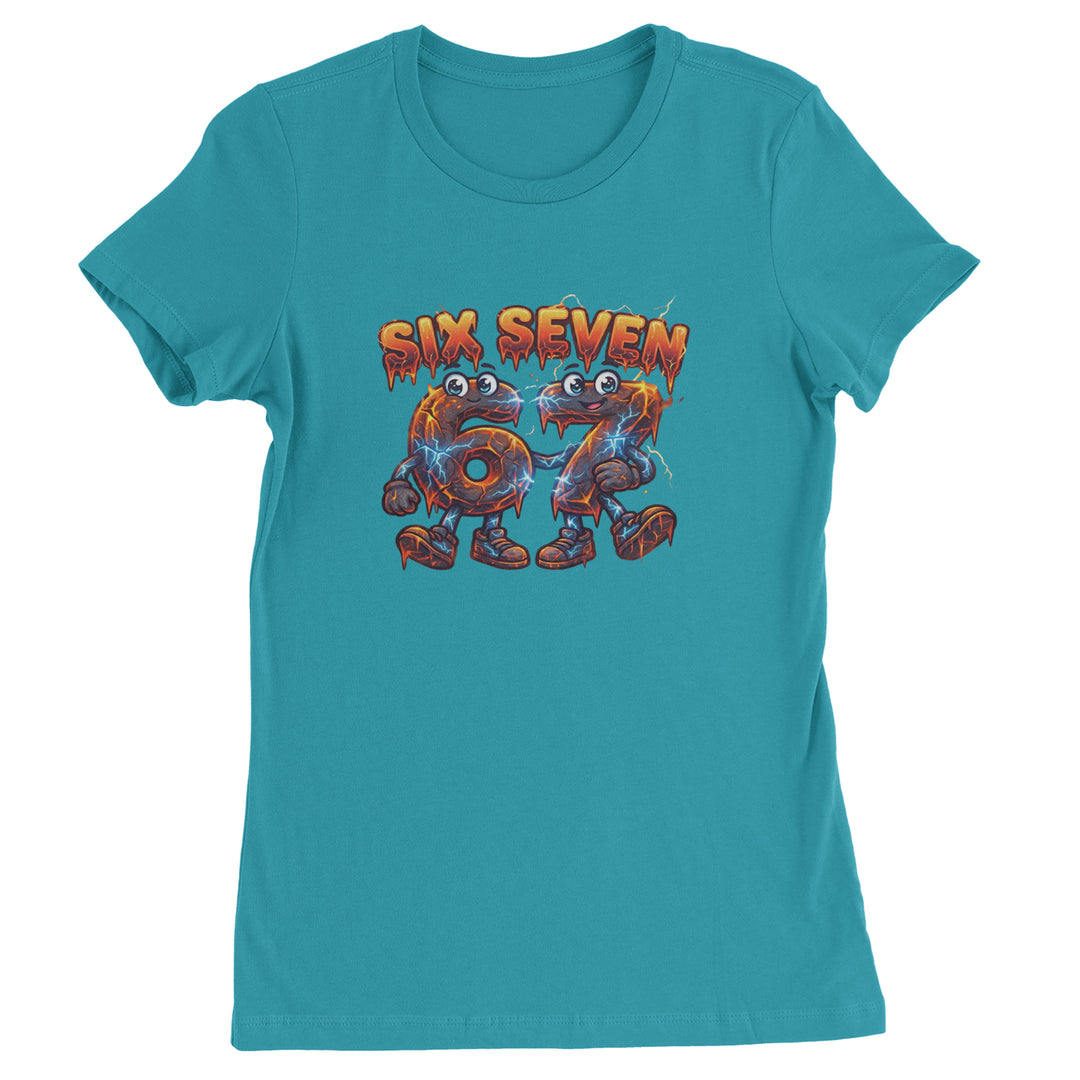 67 Lava Lightning Six Seven Meme Womens T-shirt Surf