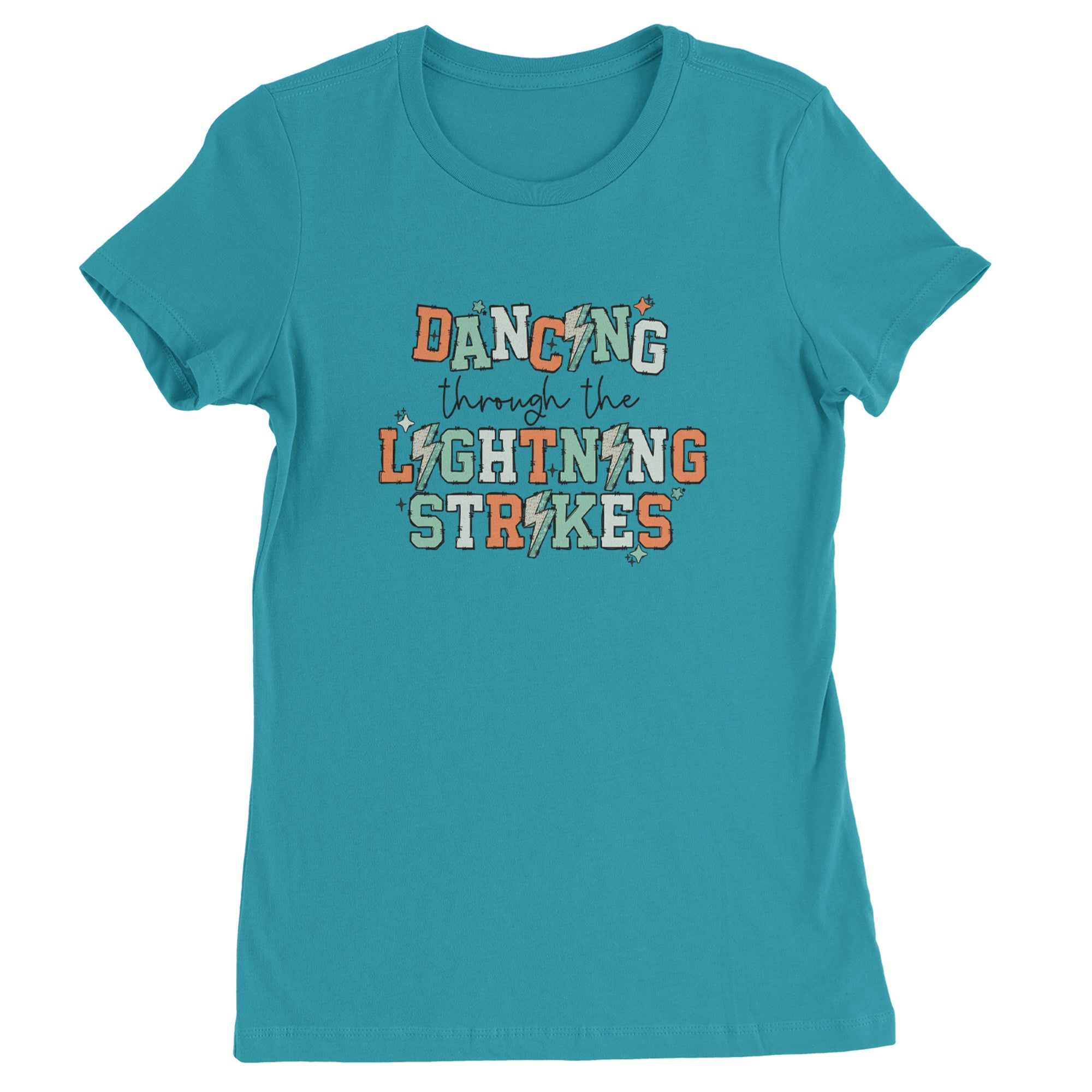 Dancing Through The Lightning Strikes Womens T-shirt Surf